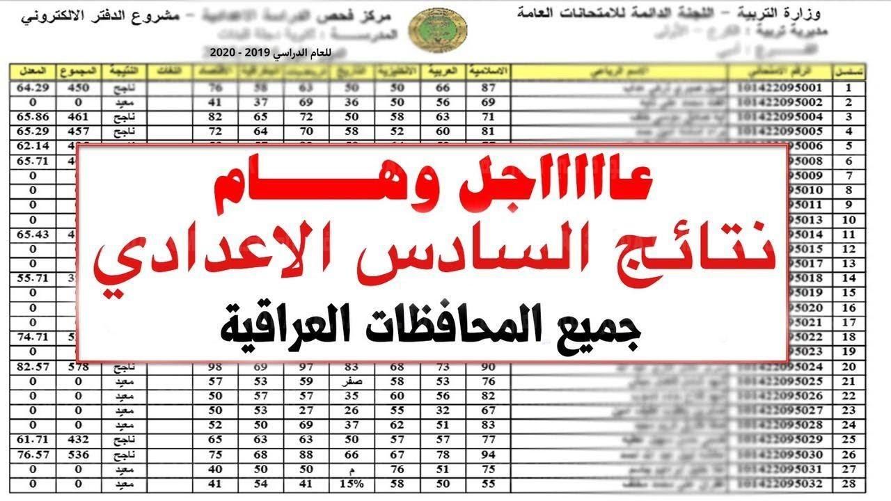 الآن “هنا” نتائج الدور الثاني 2022 السادس الاعدادي على موقع وزارة التربية والتعليم العراقية