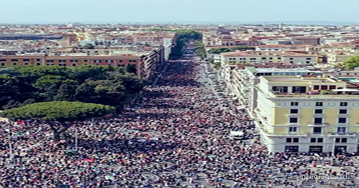 احتجاجات في المدن الإيطالية تعبر عن رفض الحكومة لموقفها من فلسطين وحرب غزة مع فيديو وصور