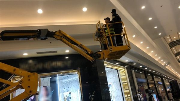 الأجهزة الأمنية في الإسكندرية تنقذ قطة عالقة فوق واجهة محل تجاري