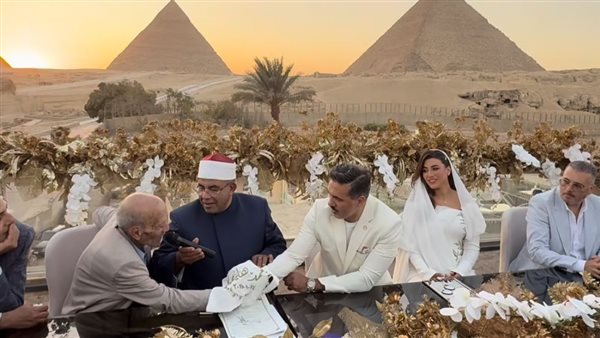 عقد قران المطربة هايدي موسى والمذيع محمد غانم