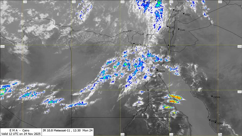 توقعات بهطول أمطار غزيرة غداً تشمل معظم المناطق، مع احتمالية حدوث سيول وعواصف رعدية
