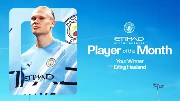 هالاند يحصد جائزة أفضل لاعب في مانشستر سيتي لشهر أكتوبر