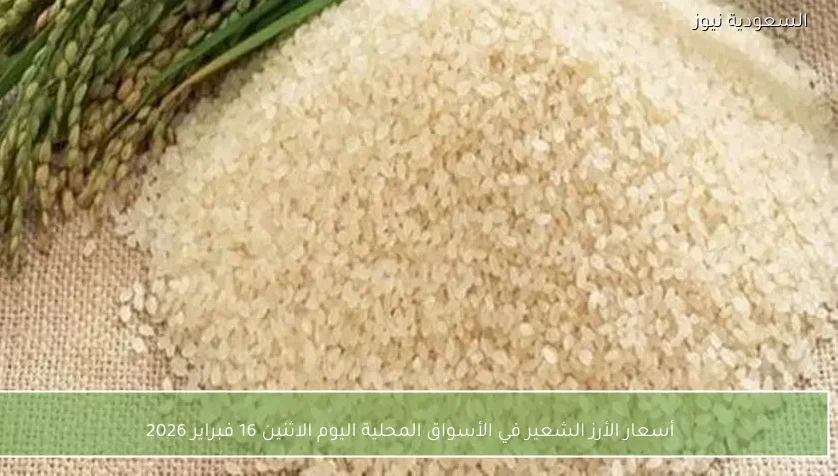 أسعار الأرز الشعير في الأسواق المحلية اليوم الاثنين 16 فبراير 2026