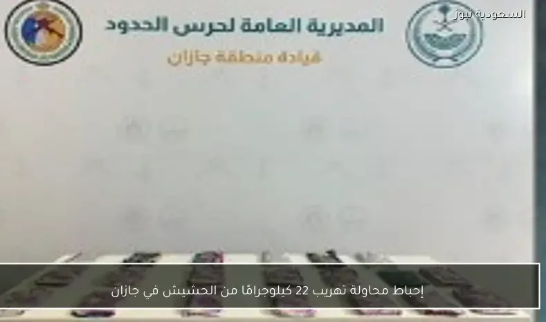 إحباط محاولة تهريب 22 كيلوجرامًا من الحشيش في جازان