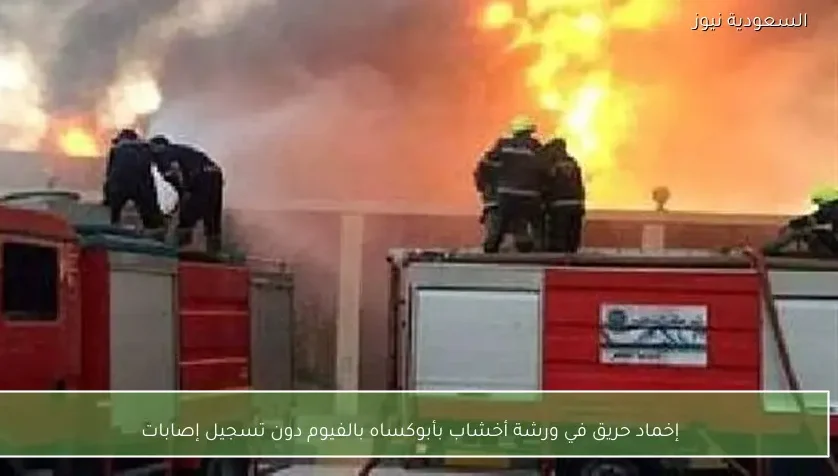 إخماد حريق في ورشة أخشاب بأبوكساه بالفيوم دون تسجيل إصابات