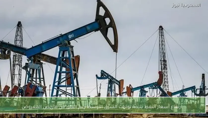 ارتفاع أسعار النفط نتيجة توترات الشرق الأوسط رغم القلق من فائض المعروض