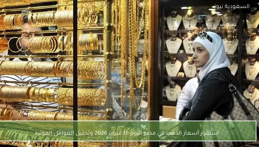 استقرار أسعار الذهب في مصر اليوم 16 فبراير 2026 وتحليل العوامل المؤثرة