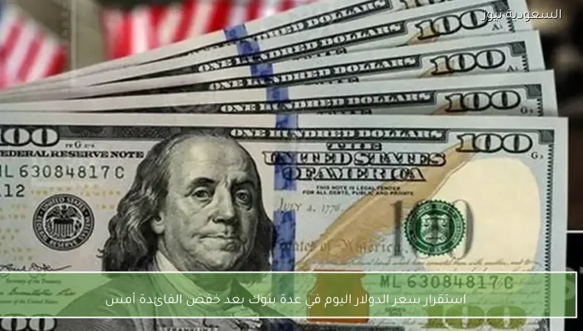 استقرار سعر الدولار اليوم في عدة بنوك بعد خفض الفائدة أمس