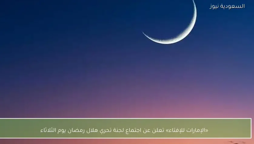 «الإمارات للإفتاء» تعلن عن اجتماع لجنة تحري هلال رمضان يوم الثلاثاء