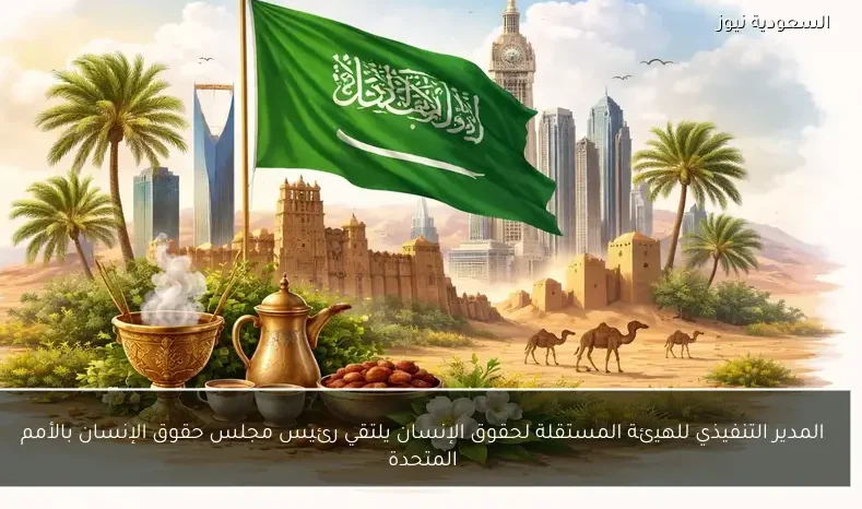 المدير التنفيذي للهيئة المستقلة لحقوق الإنسان يلتقي رئيس مجلس حقوق الإنسان بالأمم المتحدة