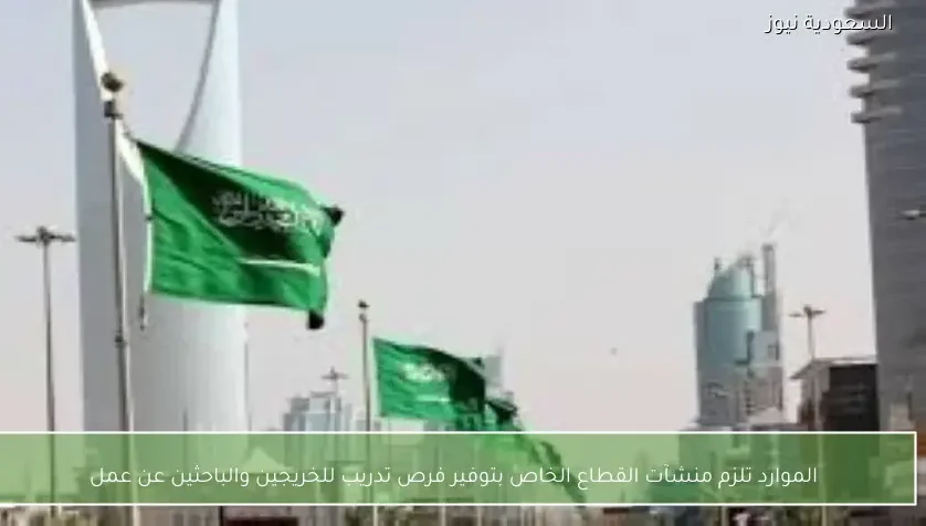 الموارد تلزم منشآت القطاع الخاص بتوفير فرص تدريب للخريجين والباحثين عن عمل