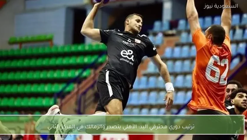ترتيب دوري محترفي اليد: الأهلي يتصدر والزمالك في المركز الثاني