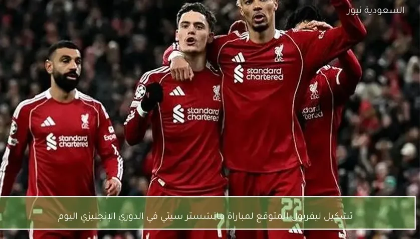 تشكيل ليفربول المتوقع لمباراة مانشستر سيتي في الدوري الإنجليزي اليوم