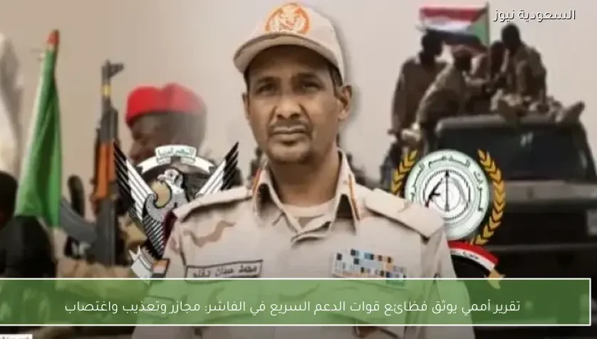 تقرير أممي يوثق فظائع قوات الدعم السريع في الفاشر: مجازر وتعذيب واغتصاب