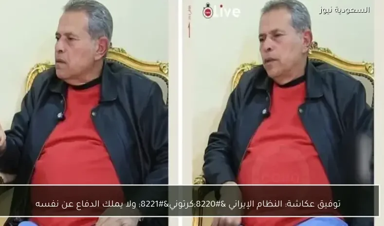 توفيق عكاشة: النظام الإيراني “كرتوني” ولا يملك الدفاع عن نفسه