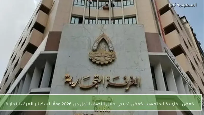 خفض الفائدة 1% تمهيد لخفض تدريجي خلال النصف الأول من 2026 وفقًا لسكرتير الغرف التجارية