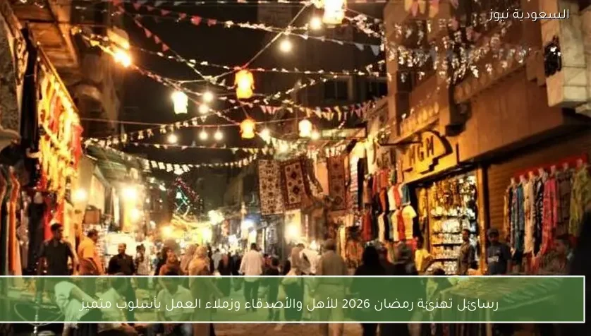 رسائل تهنئة رمضان 2026 للأهل والأصدقاء وزملاء العمل بأسلوب متميز