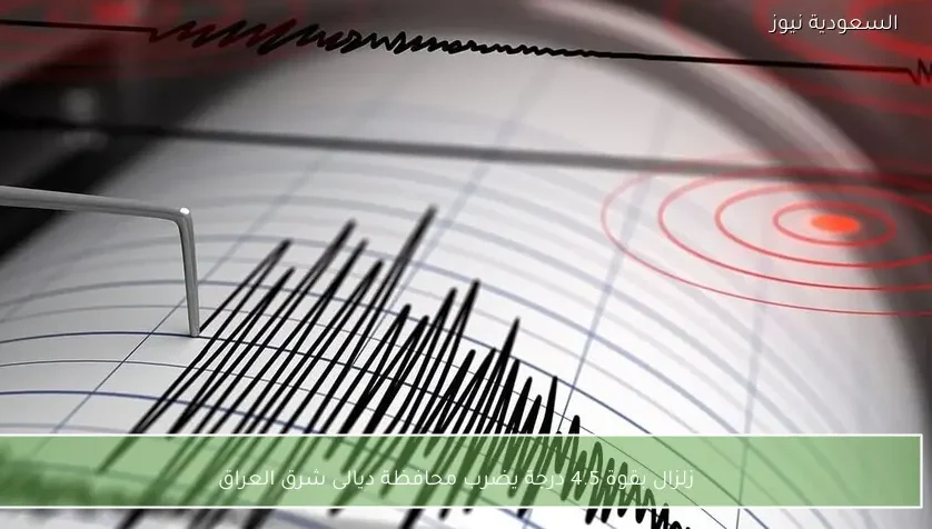 زلزال بقوة 4.5 درجة يضرب محافظة ديالى شرق العراق