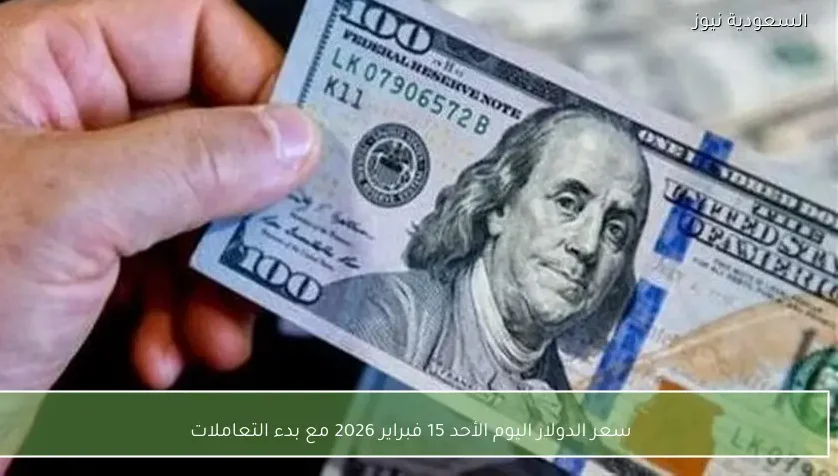 سعر الدولار اليوم الأحد 15 فبراير 2026 مع بدء التعاملات