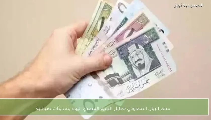 سعر الريال السعودي مقابل الجنيه المصري اليوم بتحديثات صباحية