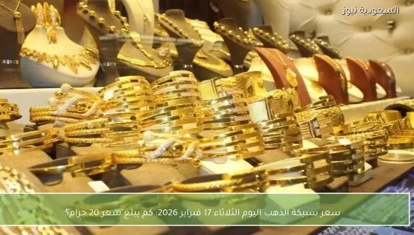 سعر سبيكة الذهب اليوم الثلاثاء 17 فبراير 2026: كم يبلغ سعر 20 جرام؟