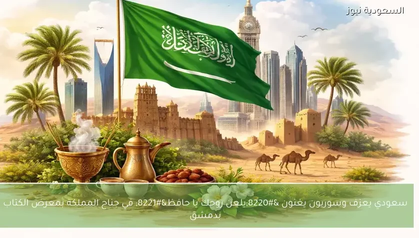 سعودي يعزف وسوريون يغنون “يلعن روحك يا حافظ” في جناح المملكة بمعرض الكتاب بدمشق