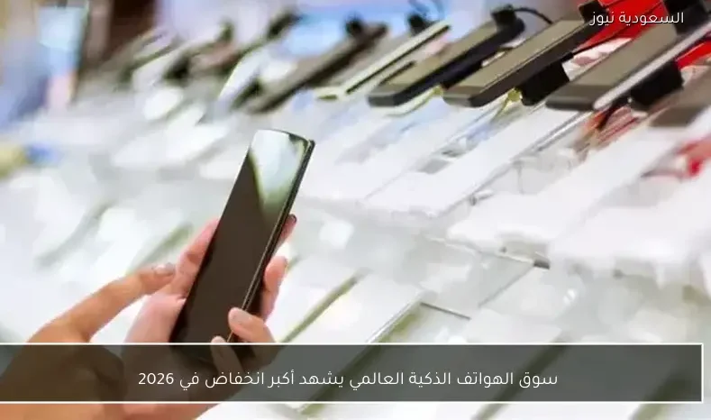 سوق الهواتف الذكية العالمي يشهد أكبر انخفاض في 2026