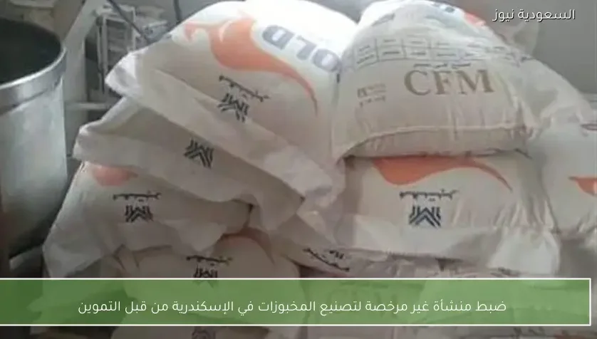 ضبط منشأة غير مرخصة لتصنيع المخبوزات في الإسكندرية من قبل التموين