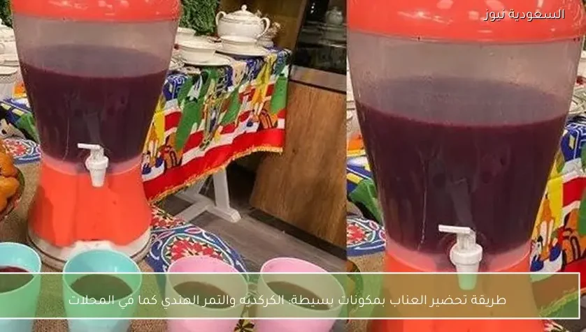 طريقة تحضير العناب بمكونات بسيطة: الكركديه والتمر الهندي كما في المحلات