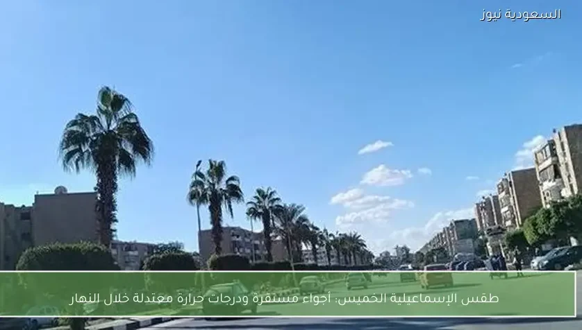 طقس الإسماعيلية الخميس: أجواء مستقرة ودرجات حرارة معتدلة خلال النهار