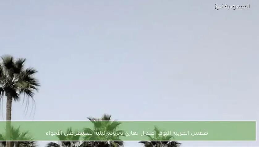 طقس الغربية اليوم: اعتدال نهاري وبرودة ليلية تسيطر على الأجواء