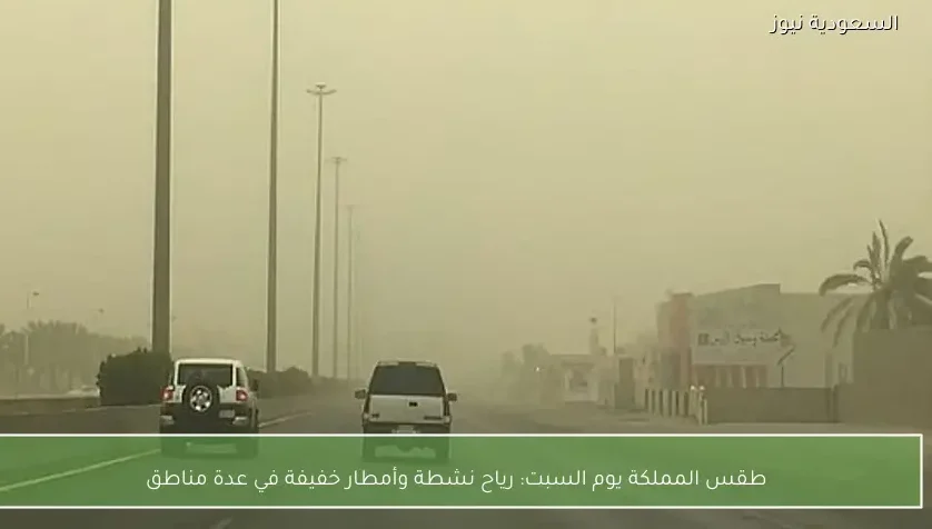 طقس المملكة يوم السبت: رياح نشطة وأمطار خفيفة في عدة مناطق