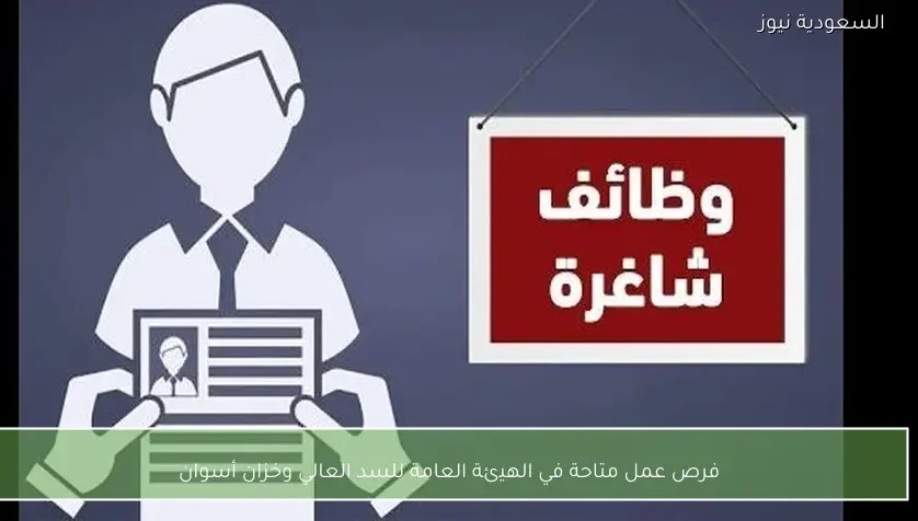 فرص عمل متاحة في الهيئة العامة للسد العالي وخزان أسوان