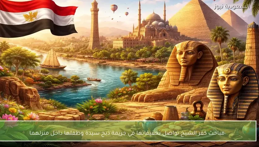 مباحث كفر الشيخ تواصل تحقيقاتها في جريمة ذبح سيدة وطفلها داخل منزلهما