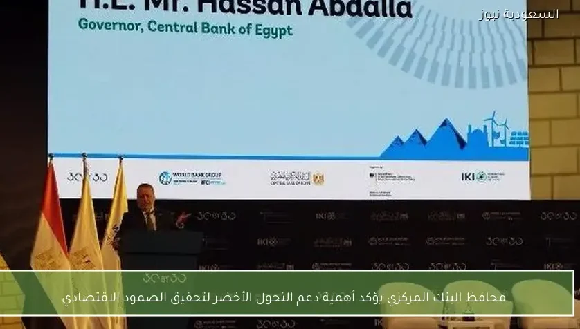 محافظ البنك المركزي يؤكد أهمية دعم التحول الأخضر لتحقيق الصمود الاقتصادي