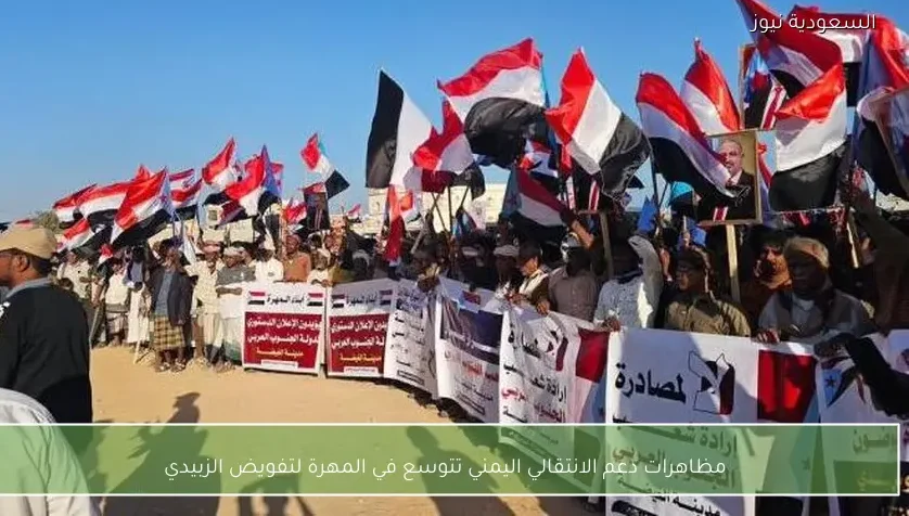 مظاهرات دعم الانتقالي اليمني تتوسع في المهرة لتفويض الزبيدي