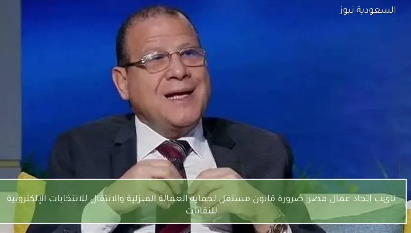 نائب اتحاد عمال مصر: ضرورة قانون مستقل لحماية العمالة المنزلية والانتقال للانتخابات الإلكترونية للنقابات