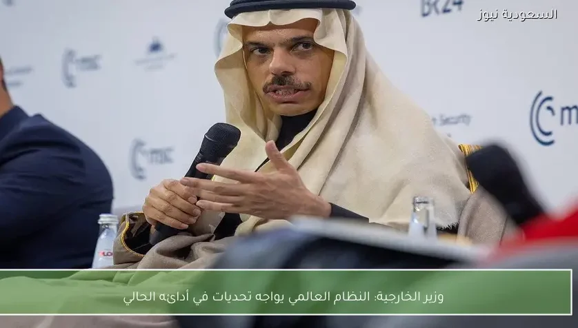 وزير الخارجية: النظام العالمي يواجه تحديات في أدائه الحالي