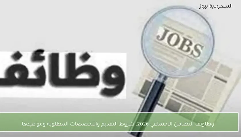 وظائف التضامن الاجتماعي 2026: شروط التقديم والتخصصات المطلوبة ومواعيدها
