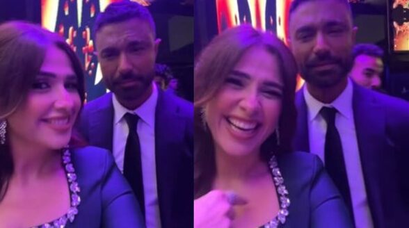 ياسمين عبد العزيز تثير تفاعل المتابعين بفيديو جديد مع كريم فهمي