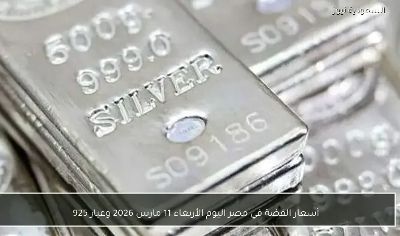 أسعار الفضة في مصر اليوم الأربعاء 11 مارس 2026 وعيار 925
