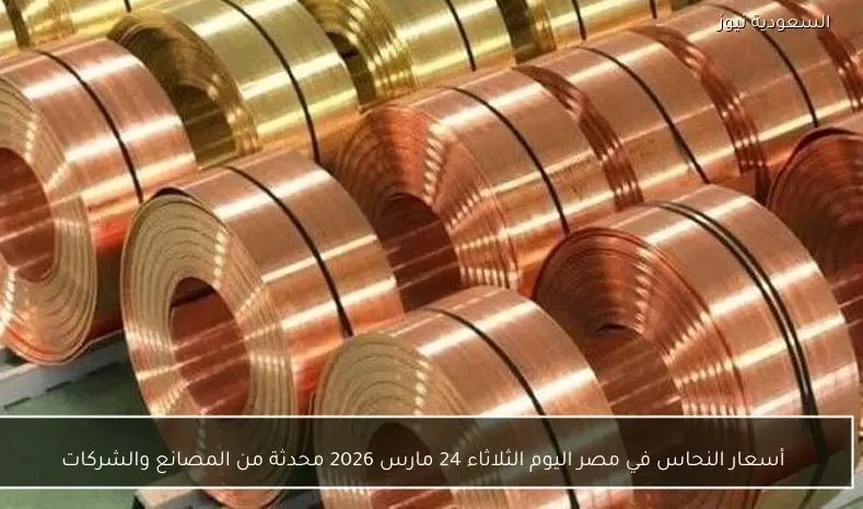 أسعار النحاس في مصر اليوم الثلاثاء 24 مارس 2026 محدثة من المصانع والشركات
