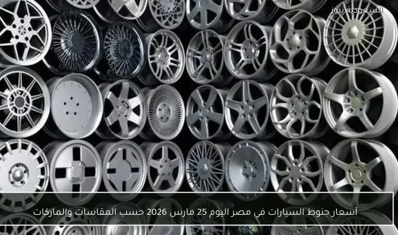 أسعار جنوط السيارات في مصر اليوم 25 مارس 2026 حسب المقاسات والماركات