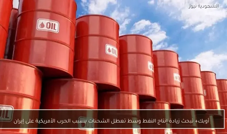 أوبك+ تبحث زيادة إنتاج النفط وسط تعطل الشحنات بسبب الحرب الأمريكية على إيران