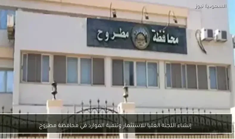 إنشاء اللجنة العليا للاستثمار وتنمية الموارد في محافظة مطروح