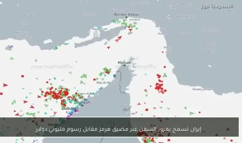 إيران تسمح بمرور السفن عبر مضيق هرمز مقابل رسوم مليوني دولار
