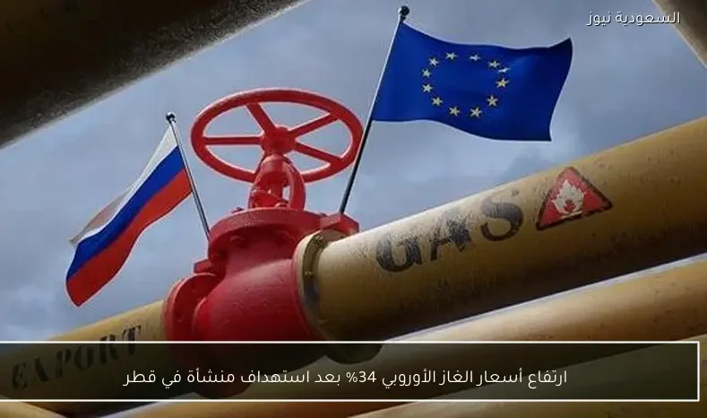 ارتفاع أسعار الغاز الأوروبي 34% بعد استهداف منشأة في قطر