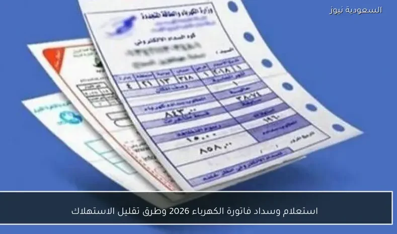 استعلام وسداد فاتورة الكهرباء 2026 وطرق تقليل الاستهلاك