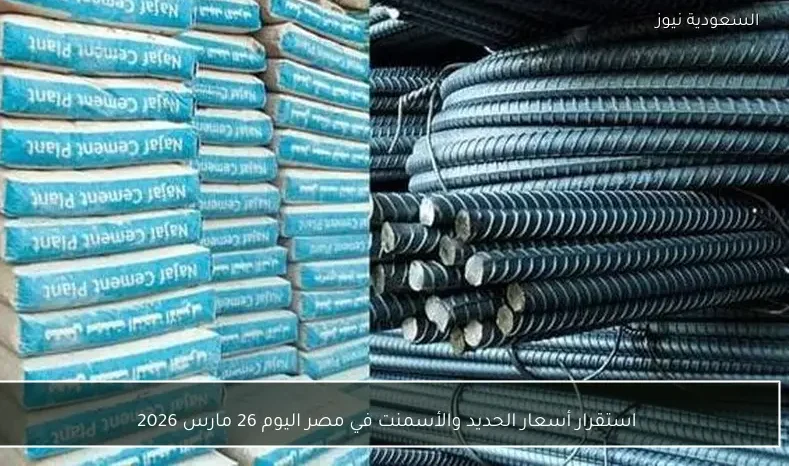 استقرار أسعار الحديد والأسمنت في مصر اليوم 26 مارس 2026