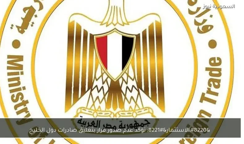 “الاستثمار” تؤكد عدم صدور قرار بتعليق صادرات دول الخليج